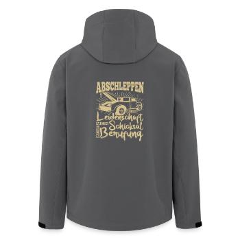 Abbschleppen Leidenschaft Schicksal - Recycelte Männer Softshell-Jacke von Stanley/Stella - Anthrazit - Hinten - AI Model Male 185 light (185cm)