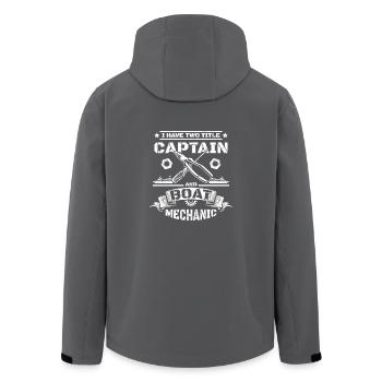 Captain and boat mechanic - Recycelte Männer Softshell-Jacke von Stanley/Stella - Anthrazit - Hinten - AI Model Male 185 light (185cm)