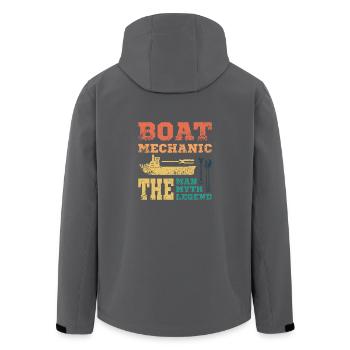 Boat mechanic the man the myth the legend - Recycelte Männer Softshell-Jacke von Stanley/Stella - Anthrazit - Hinten - AI Model Male 185 light (185cm)