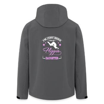 I'm here for my flippin gymnastics daugther - Recycelte Männer Softshell-Jacke von Stanley/Stella - Anthrazit - Hinten - AI Model Male 185 light (185cm)