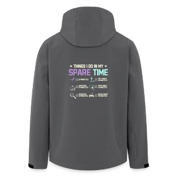 Things I do in my spare time gymnastics - Recycelte Männer Softshell-Jacke von Stanley/Stella - Anthrazit - Hinten - AI Model Male 185 light (185cm)