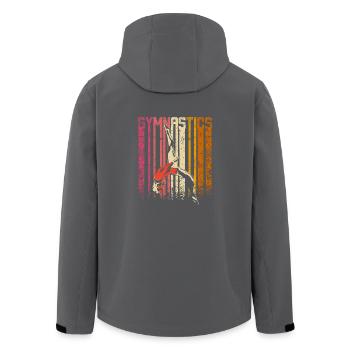 Retro Vintage gymnastics - Recycelte Männer Softshell-Jacke von Stanley/Stella - Anthrazit - Hinten - AI Model Male 185 light (185cm)