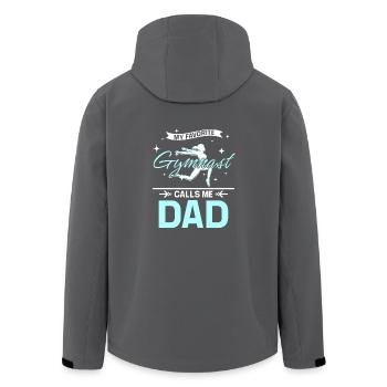 My favorite gymnast calls me dad - Recycelte Männer Softshell-Jacke von Stanley/Stella - Anthrazit - Hinten - AI Model Male 185 light (185cm)
