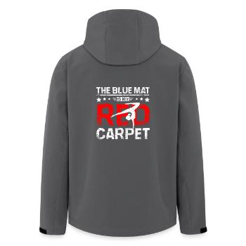 The blue mat is my red carpet gymnastics - Recycelte Männer Softshell-Jacke von Stanley/Stella - Anthrazit - Hinten - AI Model Male 185 light (185cm)