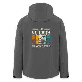 I like rc cars and maybe 3 people - Recycelte Männer Softshell-Jacke von Stanley/Stella - Anthrazit - Hinten - AI Model Male 185 light (185cm)