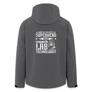 Superhero lab technologist - Recycelte Männer Softshell-Jacke von Stanley/Stella - Anthrazit - Hinten - AI Model Male 185 light (185cm)