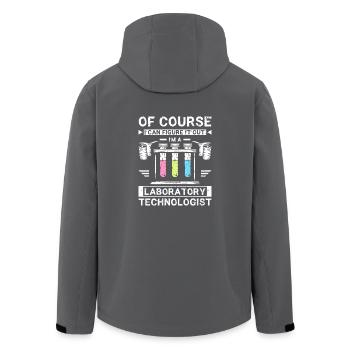 Funny laboratory technologist - Recycelte Männer Softshell-Jacke von Stanley/Stella - Anthrazit - Hinten - AI Model Male 185 light (185cm)
