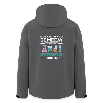 Be kind you will need a laboratory technologist - Recycelte Männer Softshell-Jacke von Stanley/Stella - Anthrazit - Hinten - AI Model Male 185 light (185cm)