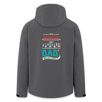 Laboratory technologist and a dad - Recycelte Männer Softshell-Jacke von Stanley/Stella - Anthrazit - Hinten - AI Model Male 185 light (185cm)