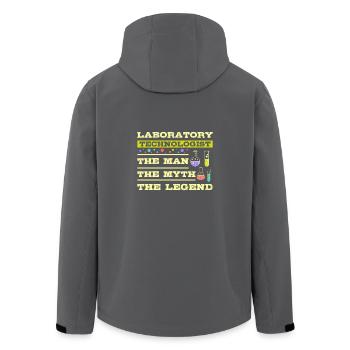 Laboratory technologist the man myth legend - Recycelte Männer Softshell-Jacke von Stanley/Stella - Anthrazit - Hinten - AI Model Male 185 light (185cm)
