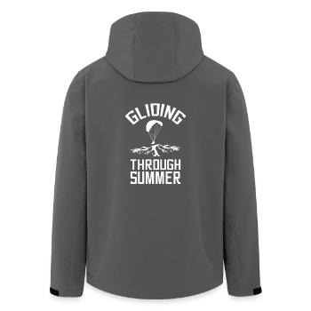 Gliding through summer - Recycelte Männer Softshell-Jacke von Stanley/Stella - Anthrazit - Hinten - AI Model Male 185 light (185cm)