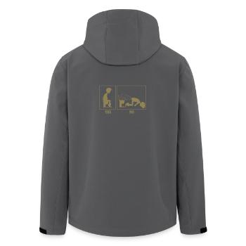 Toilette WC Anleitung fürs Kacken - Recycelte Männer Softshell-Jacke von Stanley/Stella - Anthrazit - Hinten - AI Model Male 185 light (185cm)