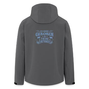 für Tierschützer und Tierfreunde - Recycelte Männer Softshell-Jacke von Stanley/Stella - Anthrazit - Hinten - AI Model Male 185 light (185cm)