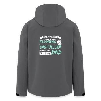 My favorite flooring installer calls me dad - Recycelte Männer Softshell-Jacke von Stanley/Stella - Anthrazit - Hinten - AI Model Male 185 light (185cm)
