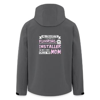 My favorite flooring installer calls me mom - Recycelte Männer Softshell-Jacke von Stanley/Stella - Anthrazit - Hinten - AI Model Male 185 light (185cm)