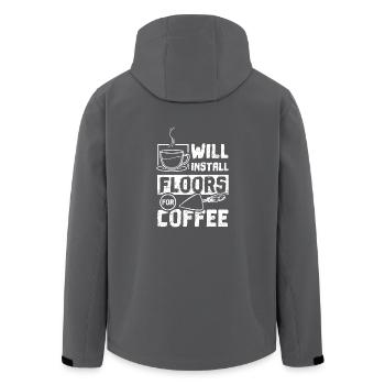 Will install floors for coffee - Recycelte Männer Softshell-Jacke von Stanley/Stella - Anthrazit - Hinten - AI Model Male 185 light (185cm)