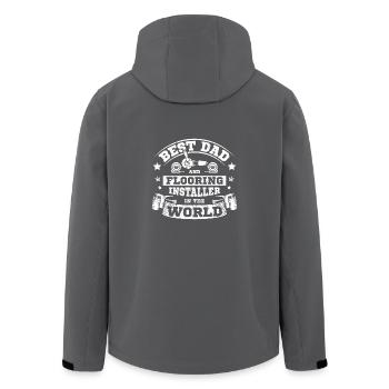 Best dad and flooring istaller - Recycelte Männer Softshell-Jacke von Stanley/Stella - Anthrazit - Hinten - AI Model Male 185 light (185cm)