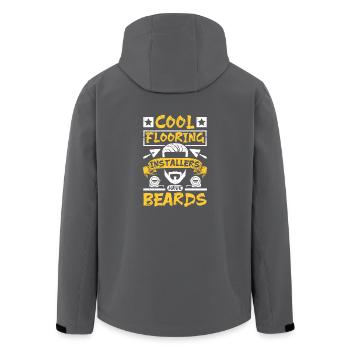 Cool flooring installers have beards - Recycelte Männer Softshell-Jacke von Stanley/Stella - Anthrazit - Hinten - AI Model Male 185 light (185cm)