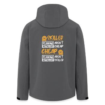 Skilled flooring installers aren't cheap - Recycelte Männer Softshell-Jacke von Stanley/Stella - Anthrazit - Hinten - AI Model Male 185 light (185cm)