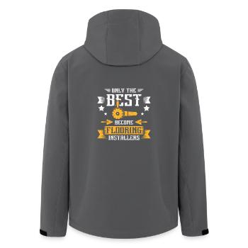 The best become flooring installer - Recycelte Männer Softshell-Jacke von Stanley/Stella - Anthrazit - Hinten - AI Model Male 185 light (185cm)