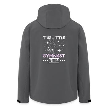 This little gymnast is 14 - Recycelte Männer Softshell-Jacke von Stanley/Stella - Anthrazit - Hinten - AI Model Male 185 light (185cm)