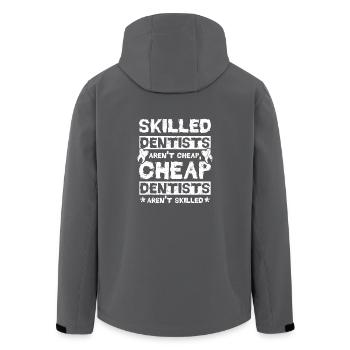 Skilled dentists aren't cheap - Recycelte Männer Softshell-Jacke von Stanley/Stella - Anthrazit - Hinten - AI Model Male 185 light (185cm)