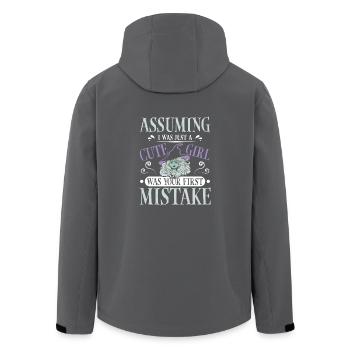 cute girl halloween saying - Recycelte Männer Softshell-Jacke von Stanley/Stella - Anthrazit - Hinten - AI Model Male 185 light (185cm)