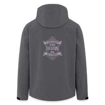 Legenden wurden im November geboren Geburtsmonat - Recycelte Männer Softshell-Jacke von Stanley/Stella - Anthrazit - Hinten - AI Model Male 185 light (185cm)