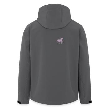 Reiten Reiterin Pferd Pocket Design - Recycelte Männer Softshell-Jacke von Stanley/Stella - Anthrazit - Hinten - AI Model Male 185 light (185cm)