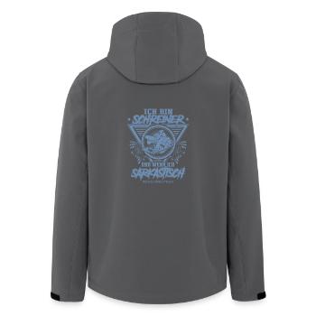 Schreiner Geschenkideen - Recycelte Männer Softshell-Jacke von Stanley/Stella - Anthrazit - Hinten - AI Model Male 185 light (185cm)