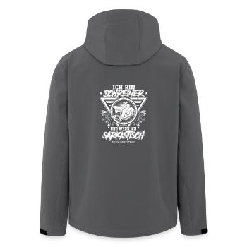 Schreiner Geschenkideen - Recycelte Männer Softshell-Jacke von Stanley/Stella - Anthrazit - Hinten - AI Model Male 185 light (185cm)