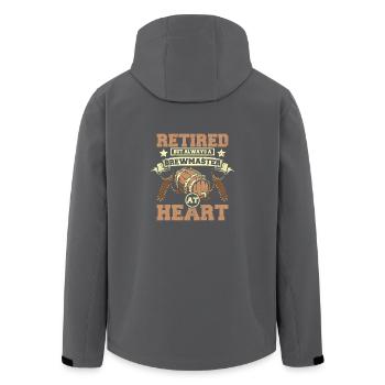 Retired but always a brewmaster at heart - Recycelte Männer Softshell-Jacke von Stanley/Stella - Anthrazit - Hinten - AI Model Male 185 light (185cm)