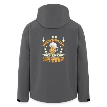 I'm a brewmaster what's your superpower - Recycelte Männer Softshell-Jacke von Stanley/Stella - Anthrazit - Hinten - AI Model Male 185 light (185cm)