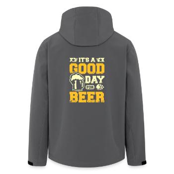 It's a good day for a beer - Recycelte Männer Softshell-Jacke von Stanley/Stella - Anthrazit - Hinten - AI Model Male 185 light (185cm)
