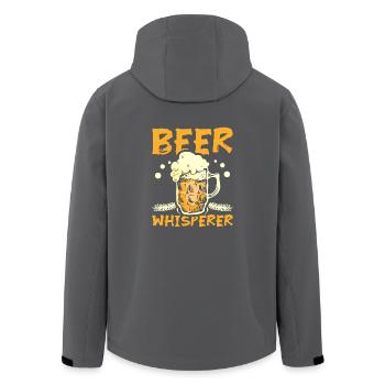 Beer Whisperer - Recycelte Männer Softshell-Jacke von Stanley/Stella - Anthrazit - Hinten - AI Model Male 185 light (185cm)
