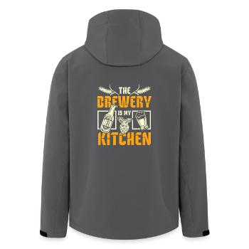 The brewery is my kitchen - Recycelte Männer Softshell-Jacke von Stanley/Stella - Anthrazit - Hinten - AI Model Male 185 light (185cm)
