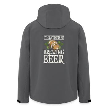 I'd rather be brewing beer - Recycelte Männer Softshell-Jacke von Stanley/Stella - Anthrazit - Hinten - AI Model Male 185 light (185cm)
