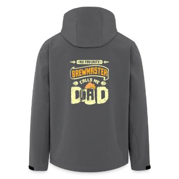 My favorite brewmaster calls me dad - Recycelte Männer Softshell-Jacke von Stanley/Stella - Anthrazit - Hinten - AI Model Male 185 light (185cm)