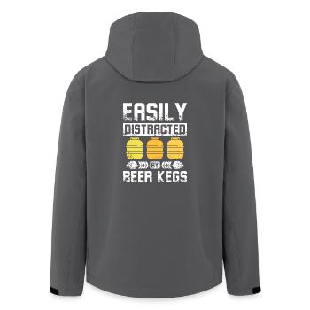 Easily distracted by beer kegs - Recycelte Männer Softshell-Jacke von Stanley/Stella - Anthrazit - Hinten - AI Model Male 185 light (185cm)