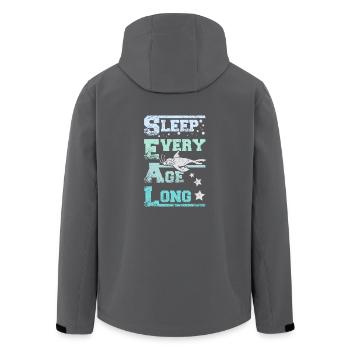 Sleep every age long seals - Recycelte Männer Softshell-Jacke von Stanley/Stella - Anthrazit - Hinten - AI Model Male 185 light (185cm)