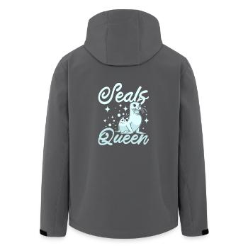 Women Girl Seals queen - Recycelte Männer Softshell-Jacke von Stanley/Stella - Anthrazit - Hinten - AI Model Male 185 light (185cm)