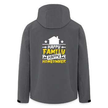 Happy family happy homeowner - Recycelte Männer Softshell-Jacke von Stanley/Stella - Anthrazit - Hinten - AI Model Male 185 light (185cm)