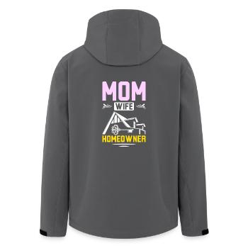 Mom wife homeowner - Recycelte Männer Softshell-Jacke von Stanley/Stella - Anthrazit - Hinten - AI Model Male 185 light (185cm)
