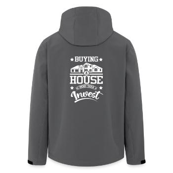 Buying a house is more than a invest - Recycelte Männer Softshell-Jacke von Stanley/Stella - Anthrazit - Hinten - AI Model Male 185 light (185cm)