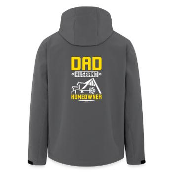 Dad husband homeowner - Recycelte Männer Softshell-Jacke von Stanley/Stella - Anthrazit - Hinten - AI Model Male 185 light (185cm)