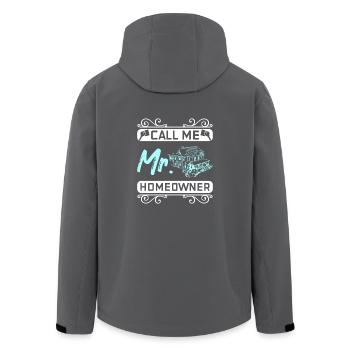 Call me Mr. homeowner - Recycelte Männer Softshell-Jacke von Stanley/Stella - Anthrazit - Hinten - AI Model Male 185 light (185cm)