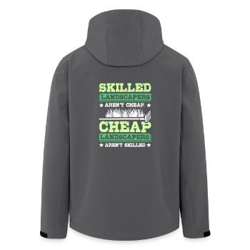Skilled landscapers aren't cheap - Recycelte Männer Softshell-Jacke von Stanley/Stella - Anthrazit - Hinten - AI Model Male 185 light (185cm)