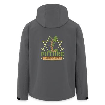 Future landscaper - Recycelte Männer Softshell-Jacke von Stanley/Stella - Anthrazit - Hinten - AI Model Male 185 light (185cm)