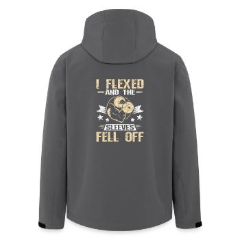 I Flexed and the sleeves fell of - Recycelte Männer Softshell-Jacke von Stanley/Stella - Anthrazit - Hinten - AI Model Male 185 light (185cm)
