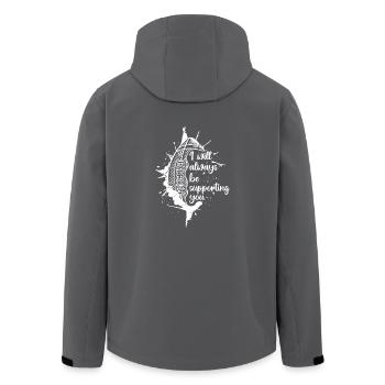 I will always be suporting you football - Recycelte Männer Softshell-Jacke von Stanley/Stella - Anthrazit - Hinten - AI Model Male 185 light (185cm)